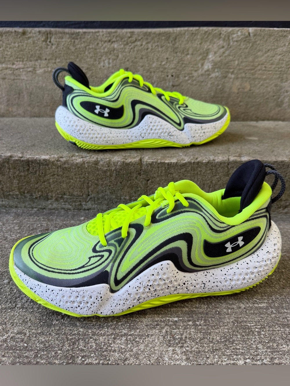 Under Armour Spawn 6 High Vis Yellow Athletic Shoes Men’s Size 10.5 3027263-300